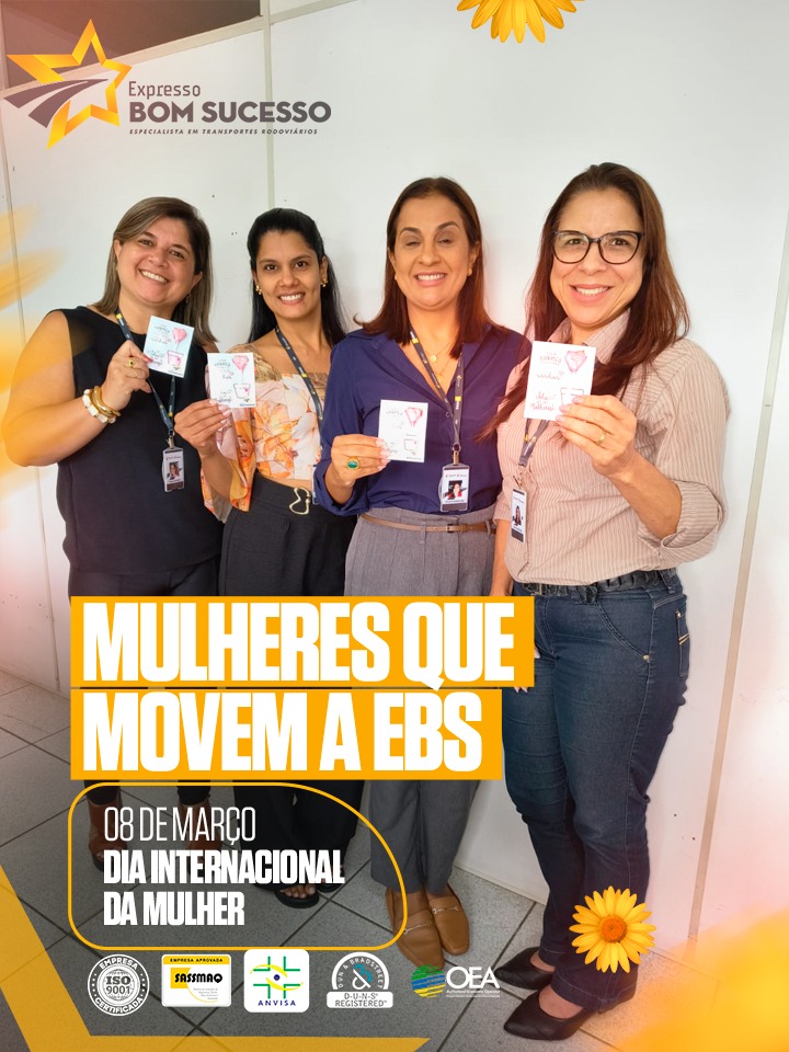 Entrega de lembranças às mulheres da Expresso Bom Sucesso